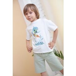 Котонові шорти для хлопців Wellkids, колір хаккі - sh-150774