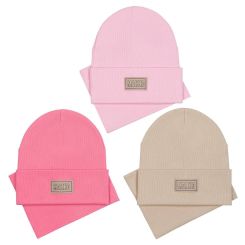 Демісезонна шапка  Makko B5626, колір світлий рожевий