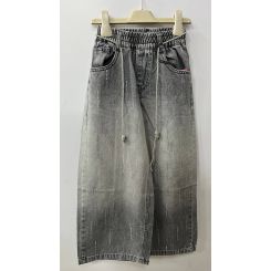 Джинси-палаццо з камінцями Gobolina Baby СК-29, колір сірий