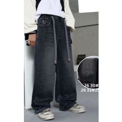 Утеплені дитячі універсальні джинси на флісі A`M 25558, колір синій - 25558