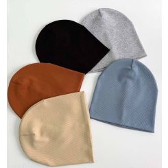 Демісезонна трикотажна шапка  Makko B4426, колір бежевий