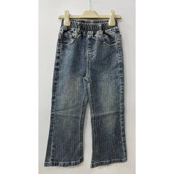 Джинси-кльош з камінцями Gobolina Baby СК-81, колір синій - СК-81