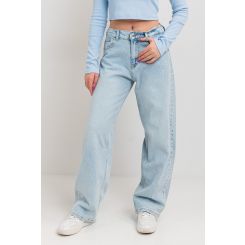 Джинси-баггі з камінцями Suzie Ріамей LP220-Y6F05, колір блакитний(копия)