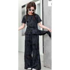 Трикотажний костюм-двійка для дівчат Gobolina Baby 012G60, колір чорний