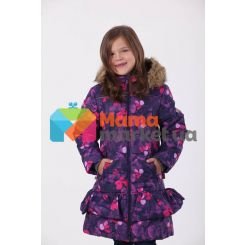 Пальто зимнее для девочки Huppa WHITNEY 12460030, цвет lilac pattern 81653 - 12460030-81653Х