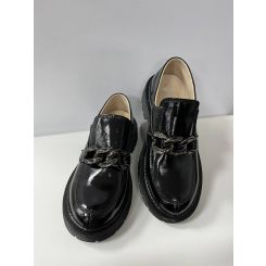 Шкіряні туфлі для дівчат Сonstanta 1754, колір чорний - 1754L