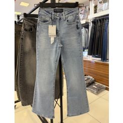 Джинси-кльош для дівчат A-yugi 9641, колір блакитний