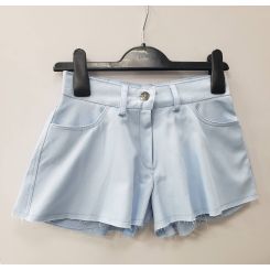Летние джинсовые шорты для девочки Wellkids, цвет голубой - de-140513