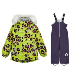 Зимовий дитячий комплект для дівчат Joiks KB-81, колір салатовий - KB-81