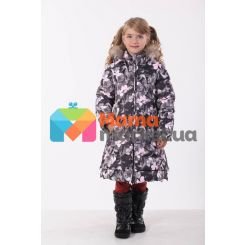 Пальто-пуховик зимний для девочки Huppa PARISH, цвет white pattern 81020